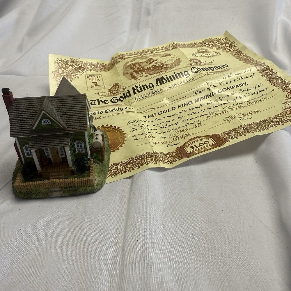Liberty Falls Hillside Farm & Mining Share AH182 NEW Box Christmas Village 1999